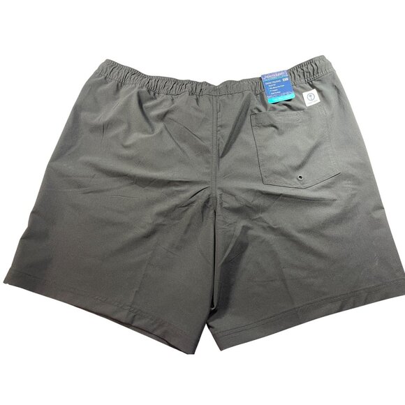 Trinity Coast Mens Size 2XB Swim Trunks Black 9" Inseam Elastic Waist Side Pocke - Picture 2 of 12